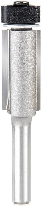 Amana Tool 47145 Laminate Trimmer with Euro TM Square Bearing 1/2 Dia x 1 Cut Height x 1/4 Inch Shank Carbide Tipped Router Bit
