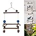 MOMOJIA Swing Hook Parrots Toy Chewable Bridge Birds Parakeets Toy Parrots Wood Birds for Parrots Cockatiels Conures