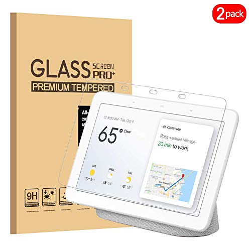 [2-Pack] PULEN for Google Home Hub and Google Nest Home Hub Screen Protector (7'' Display),HD Full Screen Coverage No Bubble High Defitnition 9H HardnessTempered Glass (7 Inch)