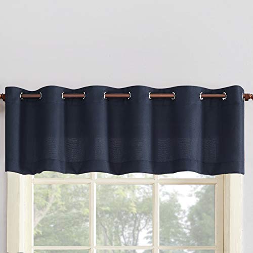 No. 918 Montego Grommet Textured Kitchen Curtain Valance, 56