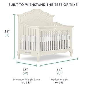   Aurora-5-In-1-Convertible-Crib-In-Ivory-Lace-Greenguard-Gold-Certified-Features-3-Mattress-Height-Settings-Sturdy-And-Spacious-Baby-Crib-Wooden-Furniture-832-FW