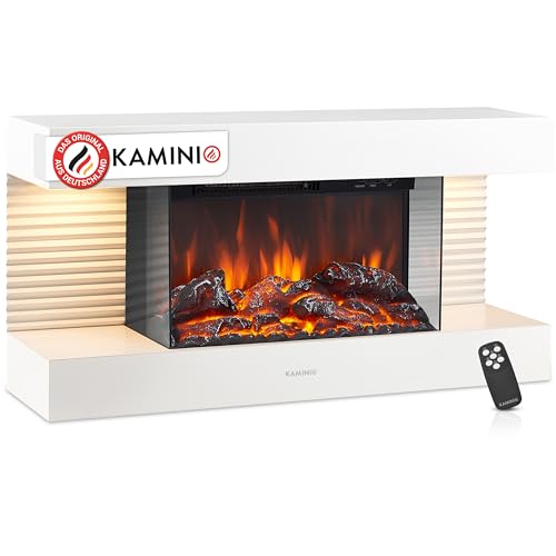 KAMINIO Elektrokamin Liz - Elektrischer Wandkamin mit Heizung...