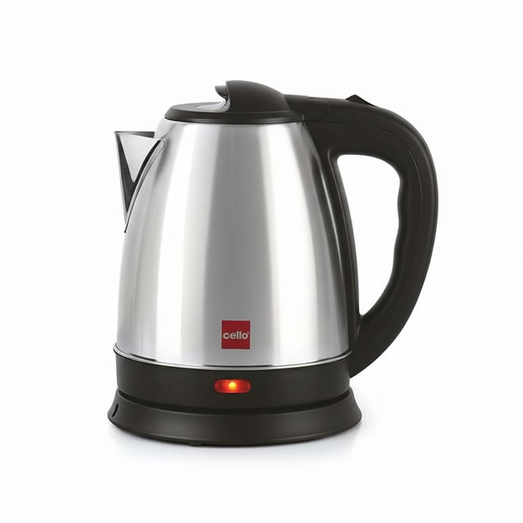 Cello Quick Boil Electric Kettle 1.5 Litre, Silver | Tea Kettle | Portable Stainless Steel Kettle for Travel | Ideal For Boiling Water, Making Tea & Coffee, Instant noodles, Soup-image-26