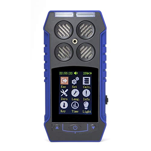 4In1 Gas Analyzer, Detector Beweglicher Luftqualitätsmonitor High Strength LCD-Schirm Brennbares Gas O2 EX H2S CO Verbindung Gas-Leck