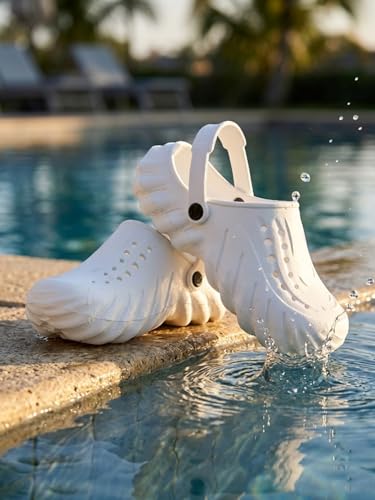 Image of JUSAN Men's Lightweight Comfort Clogs | Soft Cushion Slip-On Garden & Beach Clogs for Men | Breathable Waterproof Sandals with Non-Slip Sole | Casual Outdoor Summer Footwear for Men
