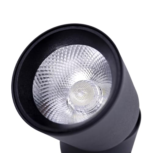 Kit 3 Spot Sobrepor Preto Redondo Direcionável Bivolt 10w (Branco Frio)