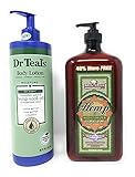 Bundle Of Dr Teal's & Malibu Body Lotion: Cannabis Sativa Hemp Seed Oil & Essential Oil 18 FL OZ (532 ml) & Malibu Hemp Moisturizer Body Lotion