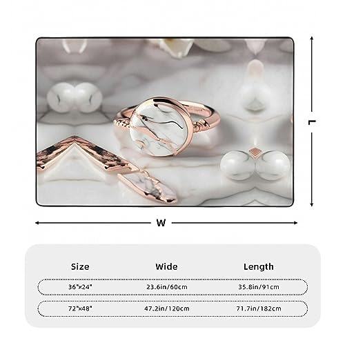 Tapis doux marbre blanc pour isoler et décorer le sol du salon