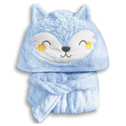 Roupão Infantil com Capuz Laço Bebê Power Sec (BR, Idade, 3 Anos, 4 Anos, Regular, Raposa Azul)