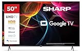 SHARP 50HL4265E - 50 Zoll 4K Ultra HD LED Fernseher, Smart TV mit Google TV, Dolby Vision & Dolby Atmos, Frameless Design, 4X HDMI 2.1 mit eARC, WLAN Dual-Band, Bluetooth, Triple Tuner