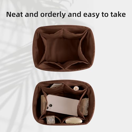 Image of DGAZ Silk Purse Organizer Insert Fits Chanel Duma Bags,Silky Smooth Bag Organizer,Luxury Handbag & Tote Shaper(Gold,22A /22C /23C /24P Small)