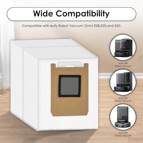 Image of (6 Pack) E28 Replacement Dust Bags Compatible With Eufy Omni E28 / E25 / E35 Robot Vacuum Cleaner, Vacuum Replacement Dust Bags, Vacuum Bags, Canister Bag, Dirt Disposal Bags