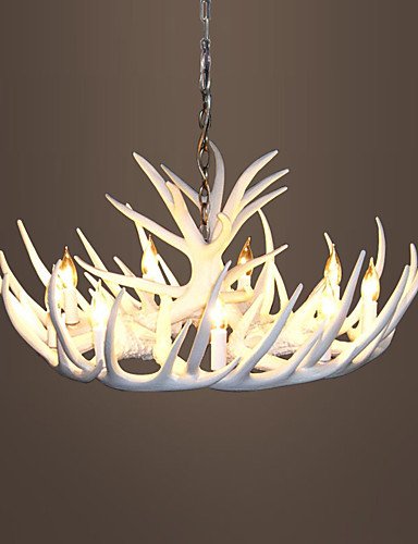 Illuminazione jiaily vintage lampadario di corna di illuminazione attrezzatura industriale Paese 9-luci adatta per soggiorno sala da pranzo Facile installazione, 220-240V