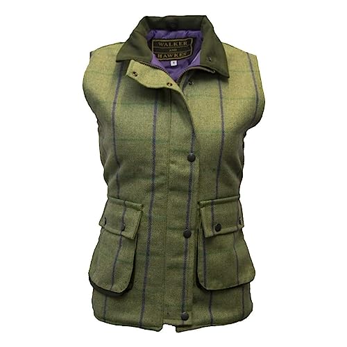Walker and Hawkes Ladies Derby Tweed Bayston Gilet - Water-Resistant, Warm, Durable, Adjustable Fit, Outdoor Layer, UK-Made3