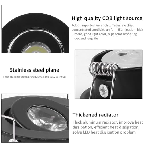 Sorfia 10pcs 2 inch Gimbal LED Recessed Light Small Recessed Lights AC120V by Sorfia - Used condition - Image 4