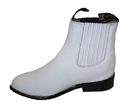 Kid's Genuine Leather Cowboy Around Toe Western Boots