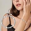 Sterling Silver Love Heart Bracelet for Women - 925 Silver Shiny Crystal Diamond Adjustable Charm Bracelet for Girls - Ladies Jewellery #4