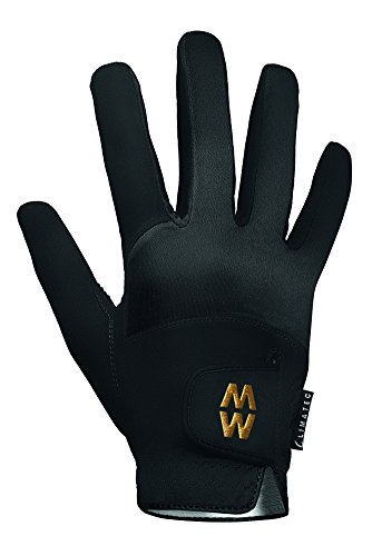 Macwet Men's & Women's 1 Pair Short Climatec Sports Gloves 9.5 Black