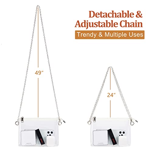 Clear Bag Stadium Approved: Suit for Quick Security Check - Small Transparent Purse for Women2