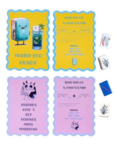 Adkoat Mahjong Shuffler Set de 4 cartas para mezclar fichas