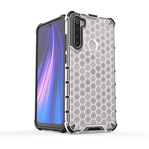 Image of Glasgow | for Mi Redmi Note 8 Honeycomb Pattern Back Case Cover for Mi Redmi Note 8 with 4 Bumper Corners and Military Grade Protection - Transparent