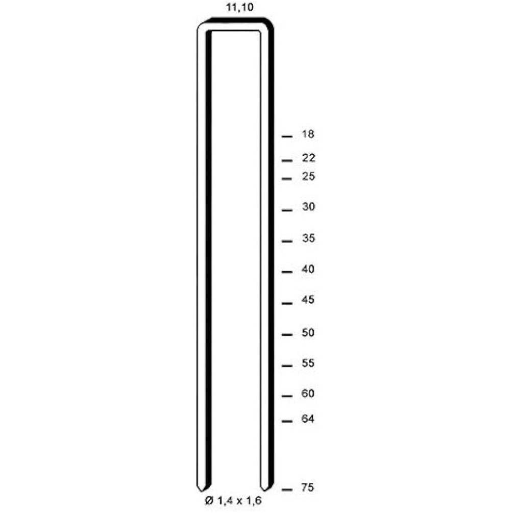 D-Work 5.000 grapas galvanizadas D-16-12.5x16x0.5x1.25 mm