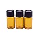 Produktbild LAAT Mini Klein Leer Glasflaschen Braunglasflasche Ätherisches Öl Flaschen l nachfüllbar Mini Glasfläschchen kleine Flasche Kleine Glasflaschen für Flüssige Parfums 24PCS Size 3ml