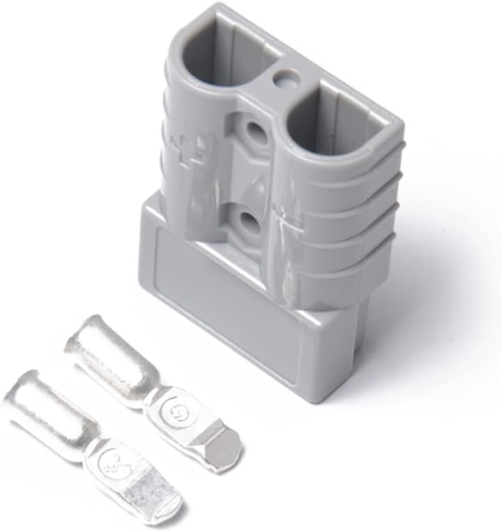 3pcs Power Connector with Protective Connect Disconnect for Forklifts Trailers and Other Electrical Devices Polycarbonate and Design Grey