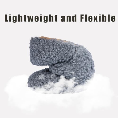 Women's House Slippers Lightweight Memory Foam House Shoes Cozy Closed Back Slippers with Curly Fleece for Indoor Outdoor4