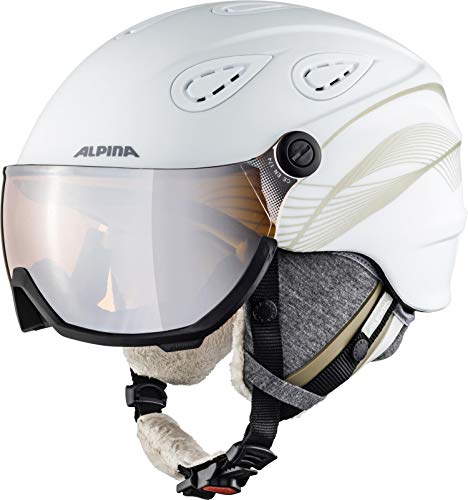 ALPINA GRAP VISOR 2.0 HM Skihelm, Unisex – Erwachsene, white-prosecco matt, 54-57