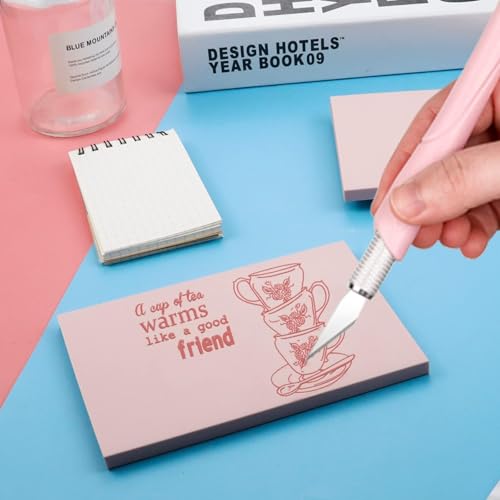 Image of 6 Pack 4 inchx6 inch Pale Pink Rubber Stamp Carving Blocks Rubber Carved Brick for Stamp Soft Rubber Crafts and DIY Craft Project