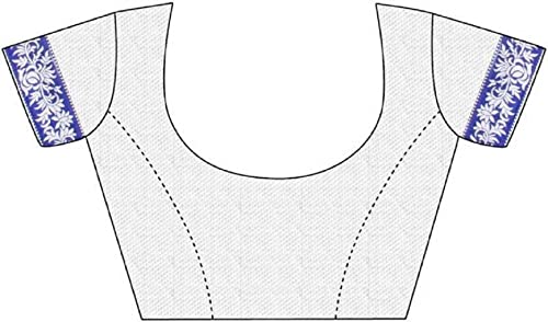 Image of Women's Velvet and Brasso Half-Half Saree with Blouse Piece