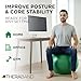 Theraband 23030 Exercise and Stability Ball for Improved Posture, Balance, Core Fitness, Coordination and Rehab, Green, 65cm Diameter