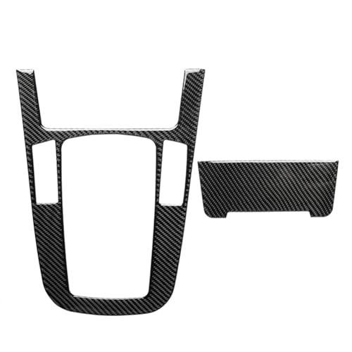 GXJ001 Car 2Pcs Center Console Gear Shift Panel A Cover Trim Interior Decoration Protector Carbon Fiber For Audi A4 S4 B8 B9 A5 S5 Q5 SQ5, Black - Image 5