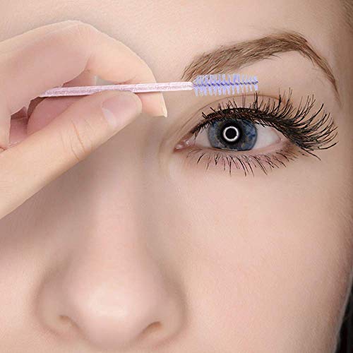 Image of G2PLUS 50PCS Eyelash Mascara Brushes, Disposable Lash Spoolies, Bendable Crystal Mascara Wands for Lash Extensions, Eyebrow Grooming, Makeup Kit, Salon Professional Use