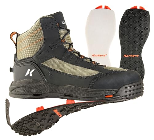 Korkers Greenback Wading Boots - Packed with the Essentials - Includes Interchangeable Felt and Kling-On Soles2