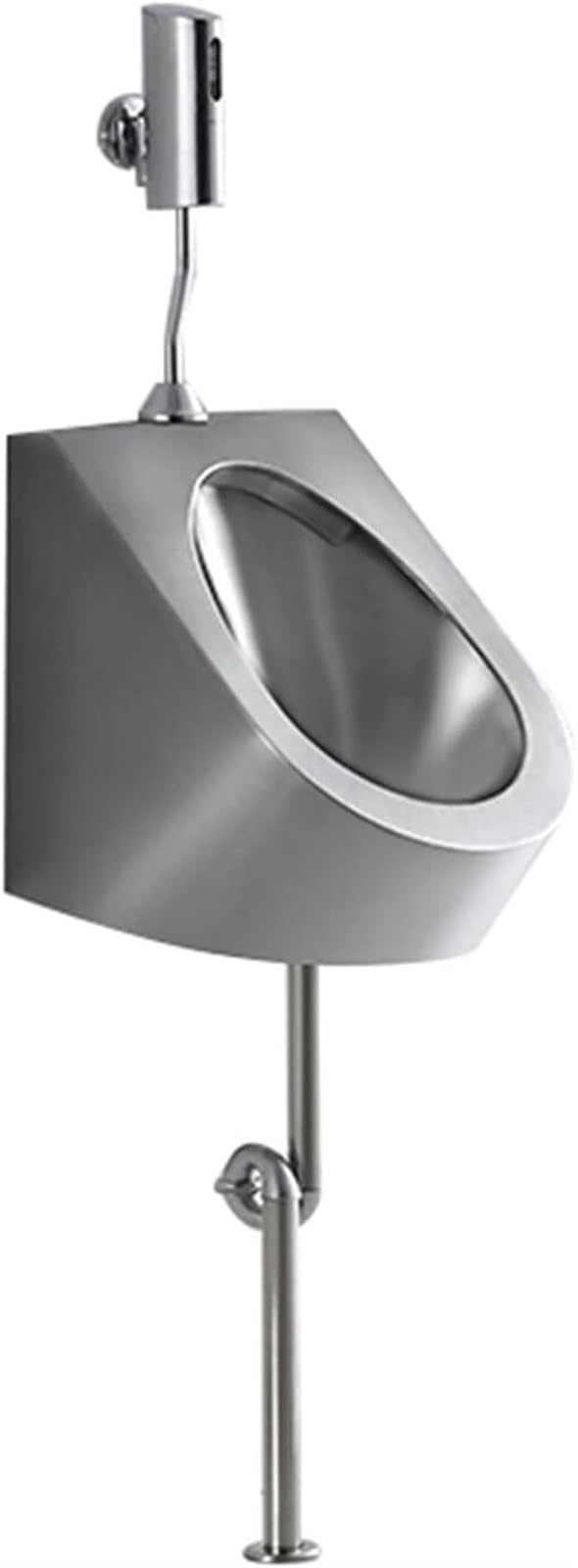 GTHTUHFD Wall-Mounted Stainless Steel Commercial Flushing Urinals, Public Toilet Automatic Induction Urinals,Floor Drainage