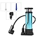 Bike Pump, Foot Activated Bicycle Pump, Portable Mini Bicycle Pump fits Universal Presta and Schrader | Aluminum Alloy Bicycle Tire Pump for Road, Mountain and BMX Bikes