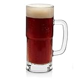 Libbey Craft Brews 22-Ounce Clear Lager Stein Mug Set, 4-Piece