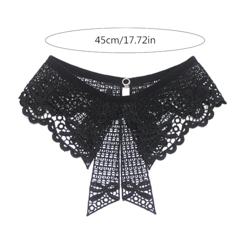 Versatile Embroidery Lace Detachable Collar for Dress Shirt Sweater Decoration3