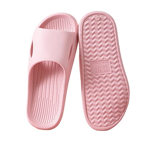 DTACBNEUZ Sandalias Cloud Slides Zapatillas Mujer hogar día baño baño Invitados Verano Sandalias Fondo Suave Interior Pareja Zapatillas Hombres Chanclas para la Ducha(Pink,36/37)