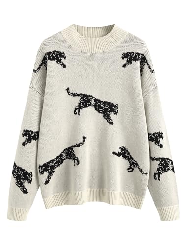Image of ZAFUL Flower Crochet Turtleneck Sweater for Women Pullover Puff Long Sleeve Boho Knit Sweaters Trendy Knitwear Tops