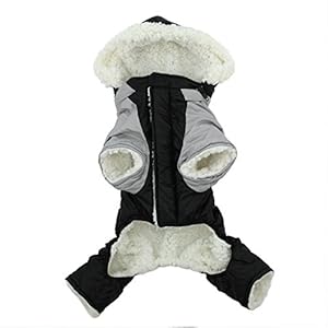 Dog-Coat-Ruffin-It-Snowsuit-Black-Grey-SmallMedium-SM - Cucciolini Doodles   Dog-Coat-Ruffin-It-Snowsuit-Black-Grey-SmallMedium-SM