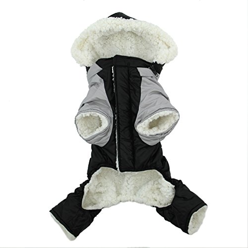Dog-Coat-Ruffin-It-Snowsuit-Black-Grey-SmallMedium-SM - Cucciolini Doodles   Dog-Coat-Ruffin-It-Snowsuit-Black-Grey-SmallMedium-SM