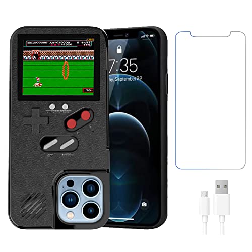 Gameboy Case for iPhone 13/13 Pro,Handheld Retro 168 Classic Games,Color Video Display Game Case for iPhone,Anti-Scratch Shockproof Phone Cover for iPhone WeLohas