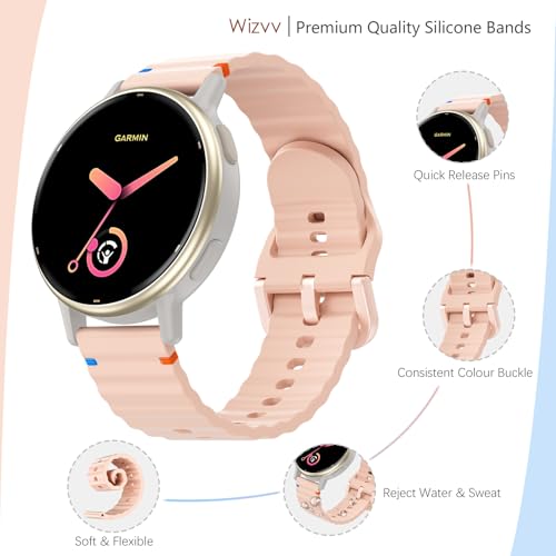 Correa de silicona compatible con Garmin Vivoactive 6/5 miniatura 3