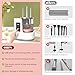 Electric Makeup Brush Cleaner Machine With Makeup Brush Dryer-Holder-Portable Automatic USB Cosmetic Brushes Cleaner Tool for All Size Beauty Makeup Brush Set,Eyeshadow, Blush Brush (white)