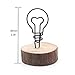 LICTOP Wooden Base Place Card Holder Real Wood Table Number Holder Party Decoration Clip Holder for Picture Memo Note Photo,Pack of 12