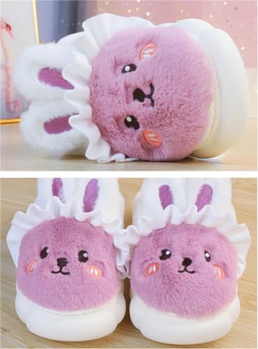 Rabbit Cute Cartoon Slippers Women's Home Slippers Four Autumn and Winter Warm Slippers3