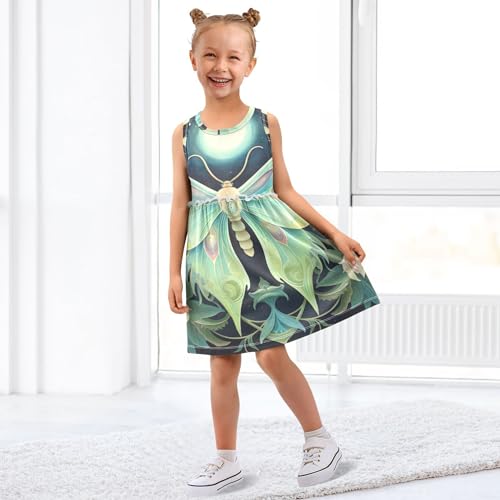 Colorful Deer Antlers Girl Dress 2t - 8 Years Girls Sundress Animal Floral Toddler Dress4